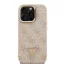 Guess 4G Strass Triangle Logo Stand Camera Frame MagSafe - iPhone 15 Pro tok - Rózsaszín