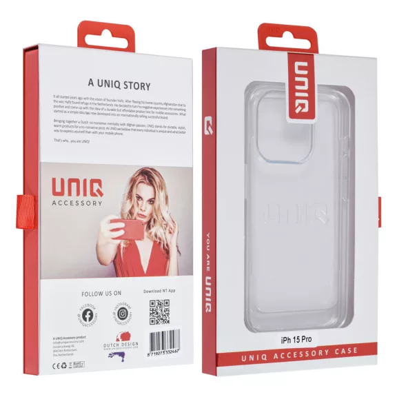 UNIQ Accessory szilikon - iPhone 15 Pro tok - Átlátszó