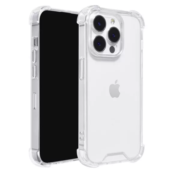 TUNIQ Antishock szilikon - iPhone 15 Pro tok - Átlátszó