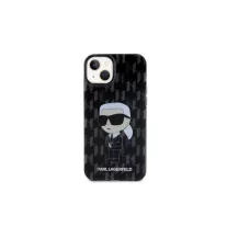 Karl Lagerfeld ikonik monogram - iPhone 15 Plus tok - fekete