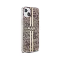 Guess 4G Gold Stripe - iPhone 15 Plus tok- Barna 