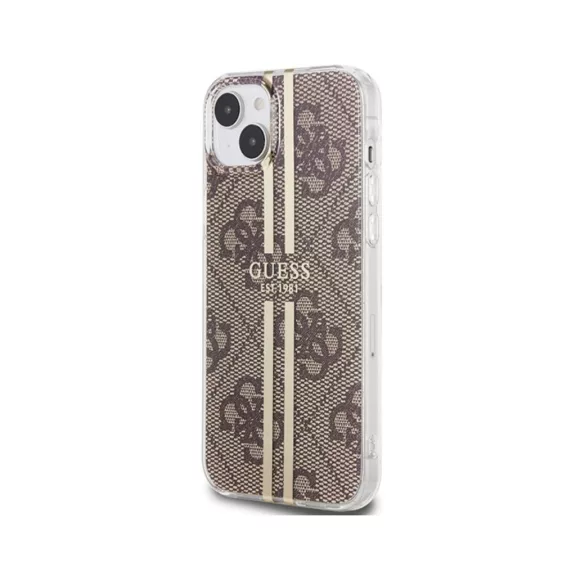 Guess 4G Gold Stripe - iPhone 15 Plus tok- Barna 