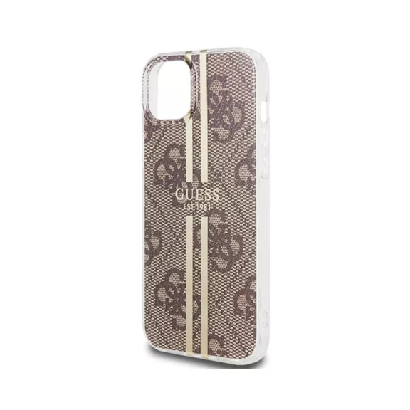 Guess 4G Gold Stripe - iPhone 15 Plus tok- Barna 