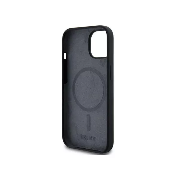 DKNY liquid silicone arch logo MagSafe - iPhone 15 Plus tok - fekete