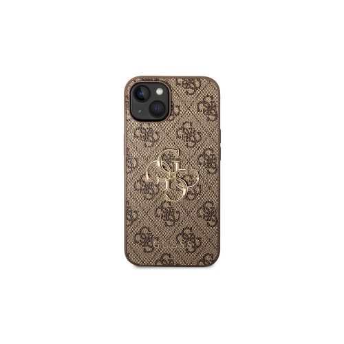 Guess 4G Big Metal Logo - iPhone 15 Plus Tok - Barna