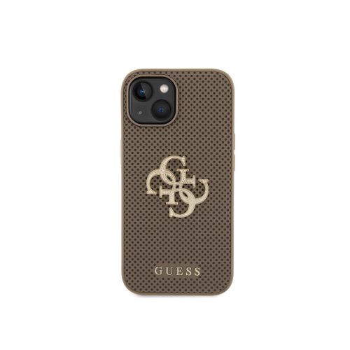 Guess Perforated 4G Logo - iPhone 15 Plus - Barna