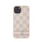 DKNY Leather Checkered Mono Pattern - iPhone 15 Plus tok - Rózsaszín 