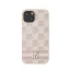 DKNY Leather Checkered Mono Pattern - iPhone 15 Plus tok - Rózsaszín 