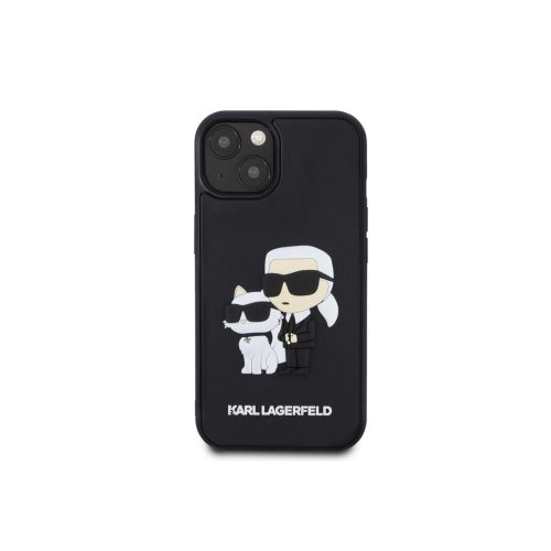 Karl Lagerfeld 3D Rubber K&C - iPhone 15 Plus tok - Fekete