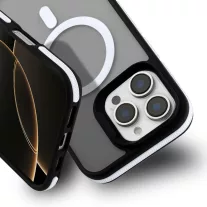 MAGARMOR MagSafe szilikon tok - iPhone 15 Pro Max - Fehér