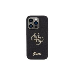   Guess glitter script big 4G - iPhone 15 Pro Max tok - fekete 