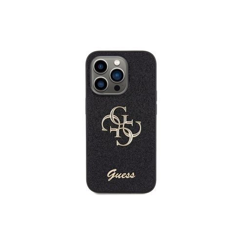 Guess - 4G Big Glitter Script - iPhone 14 Pro tok - Fekete