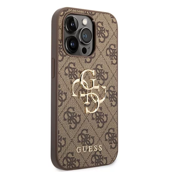 Guess 4G metal logo - iPhone 15 Pro Max tok - barna