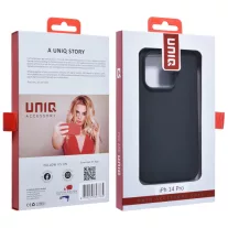UNIQ szilikon - iPhone 15 Pro Max tok - fekete 