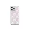 DKNY liquid glitter checkered pattern - iPhone 15 Pro Max tok - rózsaszín