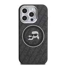   Karl Lagerfeld K&CH Heads Logo MagSafe - iPhone 15 Pro Max tok - Fekete