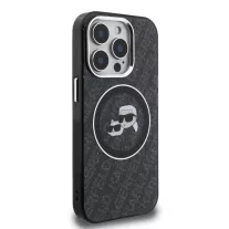   Karl Lagerfeld K&CH Heads Logo MagSafe - iPhone 15 Pro Max tok - Fekete