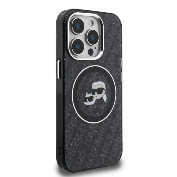 Karl Lagerfeld K&CH Heads Logo MagSafe - iPhone 15 Pro Max tok - Fekete