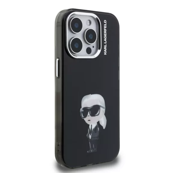 Karl Lagerfeld Aquarelle Karl - iPhone 15 Pro Max tok - Fekete