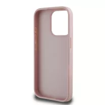   Guess grained 4G metal logo - iPhone 15 Pro Max tok - rózsaszín