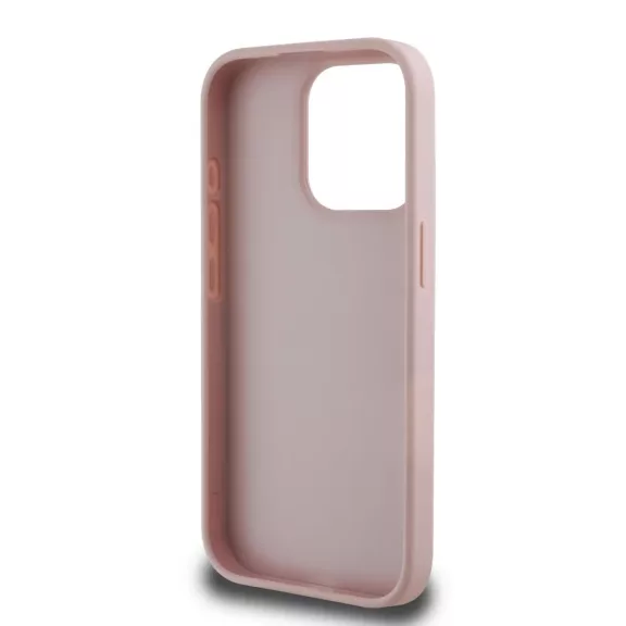 Guess grained 4G metal logo - iPhone 15 Pro Max tok - rózsaszín