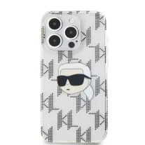   Karl Lagerfeld electroplated Karl head - iPhone 15 Pro Max tok - átlátszó 