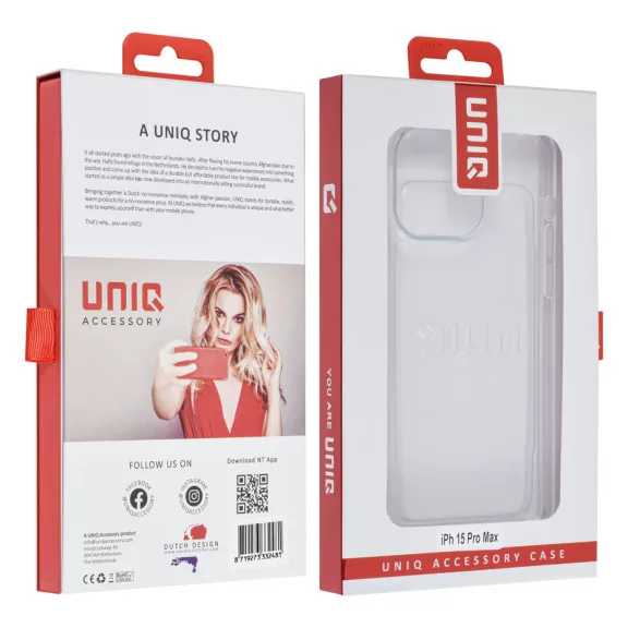 UNIQ Accessory szilikon - iPhone 15 Pro Max tok - Átlátszó