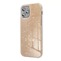 Csillogós iPhone 15 Pro Max szilikon tok - Arany