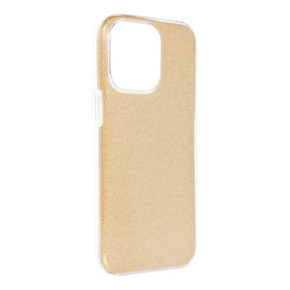 Csillogós iPhone 15 Pro Max szilikon tok - Arany