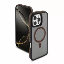 MAGARMOR MagSafe szilikon tok - iPhone 16 - Barna