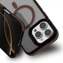 MAGARMOR MagSafe szilikon tok - iPhone 16 - Barna