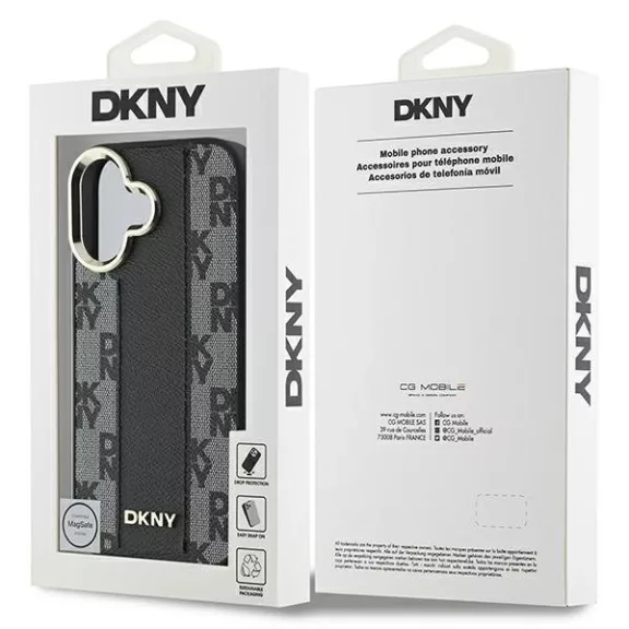 DKNY checkered pattern MagSafe - iPhone 16 tok - fekete