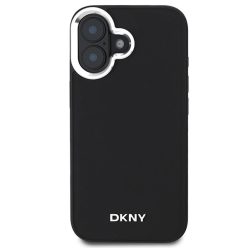 DKNY plain silver logo MagSafe - iPhone 16 tok - fekete