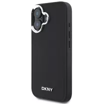 DKNY plain silver logo MagSafe - iPhone 16 tok - fekete