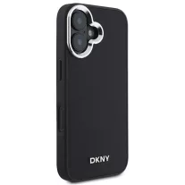 DKNY plain silver logo MagSafe - iPhone 16 tok - fekete