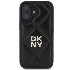 DKNY quilted stack logo - iPhone 16 tok - fekete