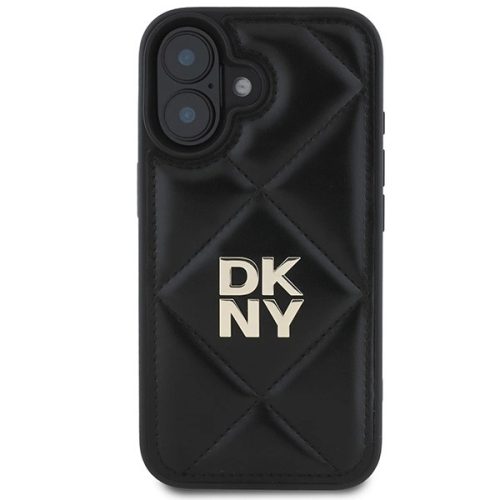 DKNY Quilted Stack Logo - iPhone 16 tok - Fekete