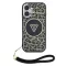 Guess Leopard Triangle Logo Strap MagSafe - iPhone 16 tok - Barna