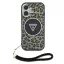 Guess Leopard Triangle Logo Strap MagSafe - iPhone 16 tok - Barna