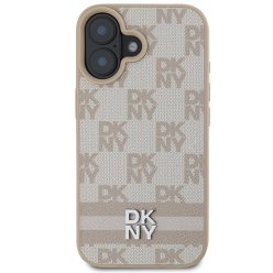 DKNY Chekered Pattern - iPhone 16 tok - Rózsaszín