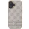 DKNY chekered pattern - iPhone 16 tok - rózsaszín
