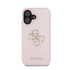 Guess Grained 4G Metal Logo - iPhone 16 tok - Rózsaszín 