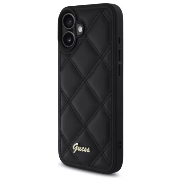 Guess Quilted - iPhone 16 tok - fekete