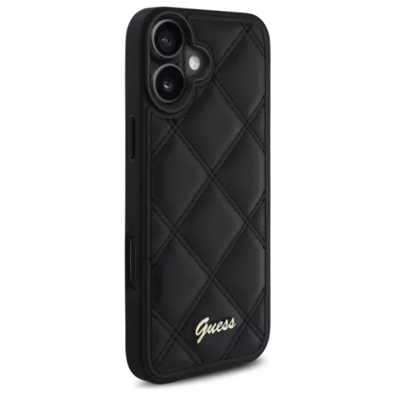 Guess Quilted - iPhone 16 tok - fekete