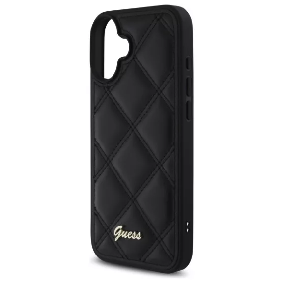 Guess Quilted - iPhone 16 tok - fekete