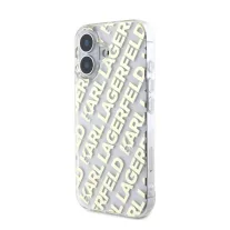   Karl Lagerfeld electroplated repeated logo - iPhone 16 tok - arany 