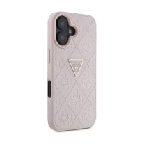   Guess Hot Stamp 4G Pattern Triangle Metal Logo - iPhone 16 tok - Rózsaszín
