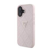   Guess Hot Stamp 4G Pattern Triangle Metal Logo - iPhone 16 tok - Rózsaszín