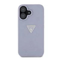   Guess Hot Stamp 4G Pattern Triangle Metal Logo - iPhone 16 tok - Lila