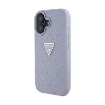   Guess Hot Stamp 4G Pattern Triangle Metal Logo - iPhone 16 tok - Lila